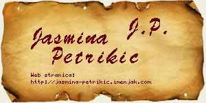 Jasmina Petrikić vizit kartica